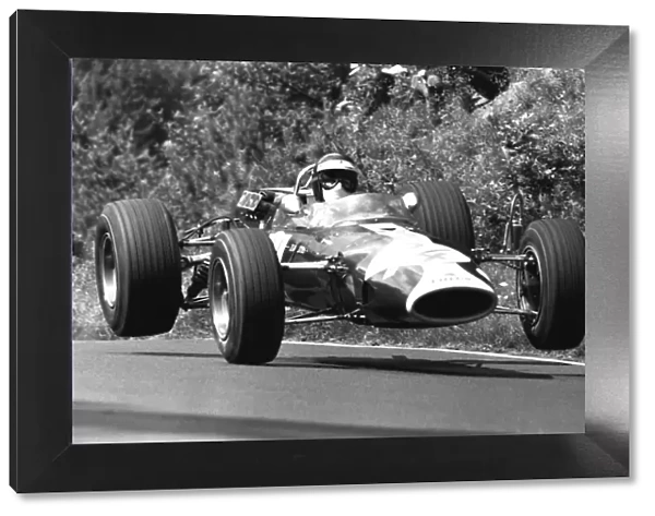 1967 German Grand Prix - Jackie Oliver: Jackie Oliver, 5th overall and 1st position in F2 Class, action