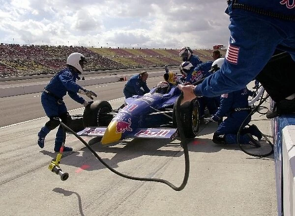 Eddie Cheever, (USA), Dallara  /  InfinitI, pits for the final time in the Yamaha 400