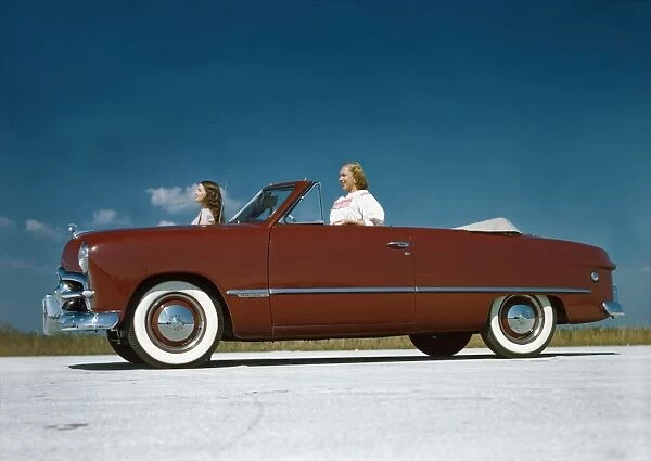 Ford Custom: The 1950 Ford, like this 1949 convertible, won Fords second consecutive Fashion Academy Gold Medal Award for outstanding automotive design