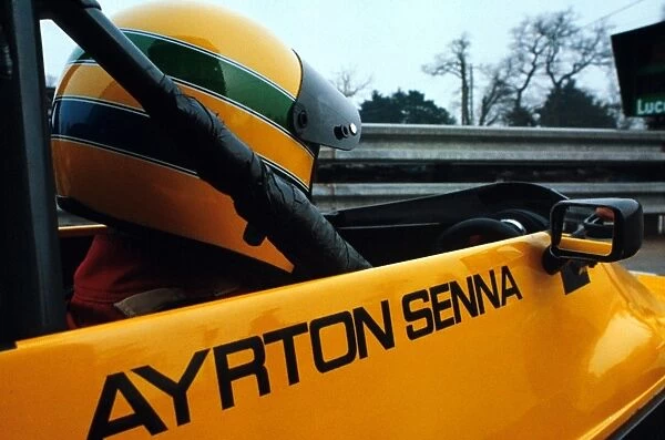 Formula Ford 2000: Ayrton Senna sits in the Rushen Green Racing Van Diemen RF82