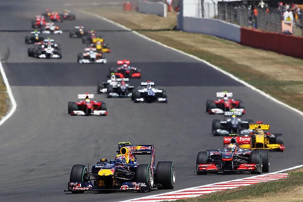 Formula One World Championship: Mark Webber Red Bull Racing RB6 leads at the start of the race