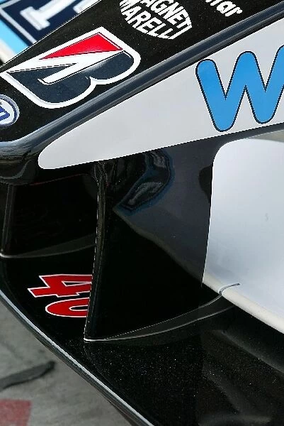 Formula One World Championship: Nosecone detail on the Minardi PS04B