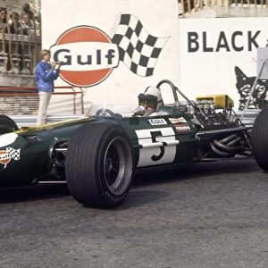 1969 Monaco Grand Prix: Jack Brabham, Brabham BT26-Ford, retired, action