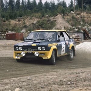 1977 World Rally Championship: Hannu Valtaharju / Risto Anttila, retired, action