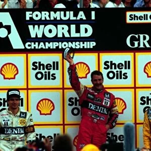 1987 BRITISH GP. Nigel Mansell wins the race beating team mate Nelson Piquet