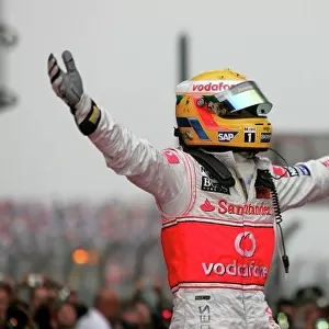 British GP World Champions Poster Print Collection: Lewis Hamilton 2008