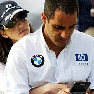 Formula One World Championship: Connie Montoya with husband Juan Pablo Montoya Williams
