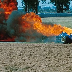 Formula One World Championship: An open fuel valve on Pedro Dinizs Ligier caused the car to burst into flames