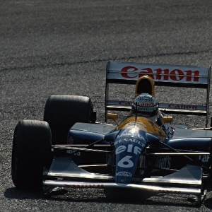 Formula One World Championship: Riccardo Patrese Williams FW14 / B was let through by team mate Mansell to take victory