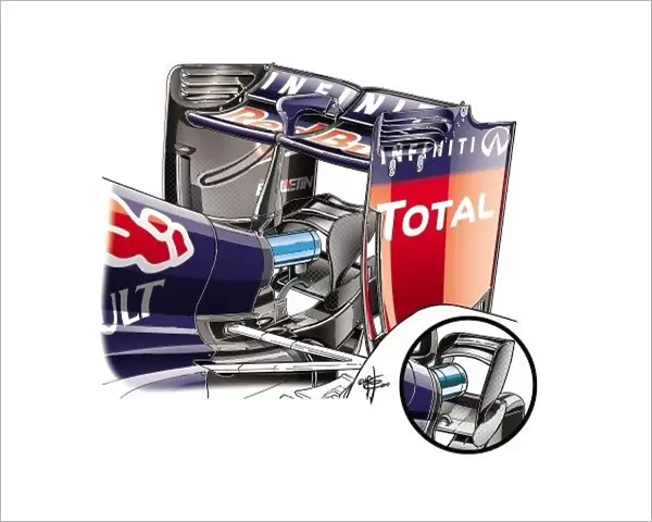 Red Bull RB10 rear wing changes and enlarged monkey seat design (see inest for previous specification)
