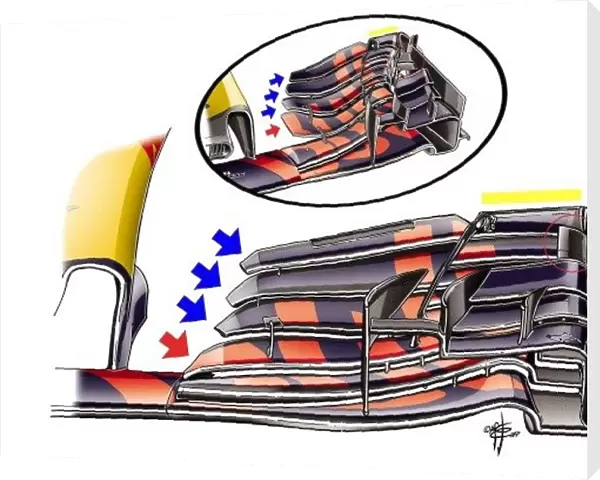 Red Bull RB13 front wing, Abu Dhabi GP: MOTORSPORT IMAGES: Red Bull RB13 front wing, Abu Dhabi GP