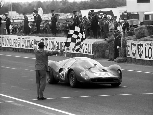 Le Mans 24 Hours Race: Willy Mairesse with Jean Beurlys Ferrari 330 P4 finished the race in third position