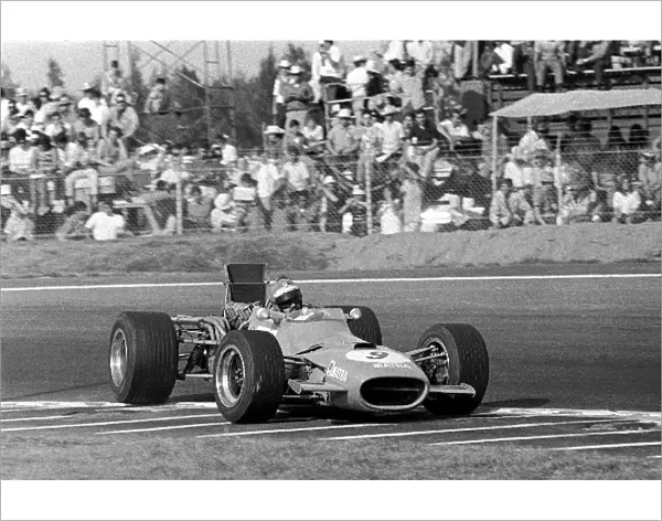 Formula One World Championship: Henri Pescarolo Matra MS11 goes for it over the low kerbs, he finished 9th