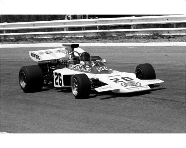 Formula One World Championship: Local privateer Dave Charlton Lucky Strike Lotus 72 retired on the third lap with a fuel pump failure