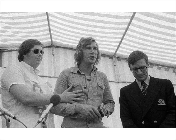 Formula One World Championship: Lord Alexander Hesketh Hesketh Team Owner with third placed James Hunt Hesketh March