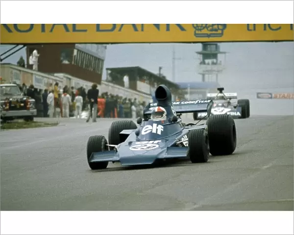 Formula One World Championship: Chris Amon finished tenth in a third entry Tyrrell 005 featuring a Lotus 72 inspired front wing