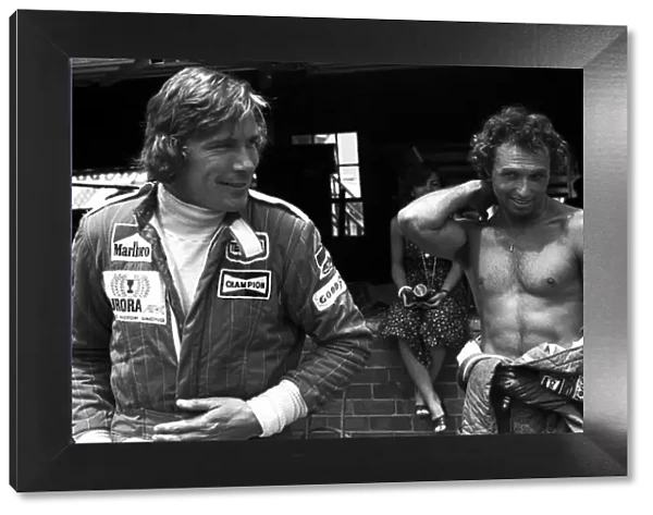 Kyalami, South Africa. 4th - 6th March 1976. James Hunt with team mate Jochen Mass in