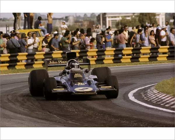 Formula One World Championship: Jacky Ickx Lotus 72E retired from his first GP with Lotus on lap 36 with a broken transmission