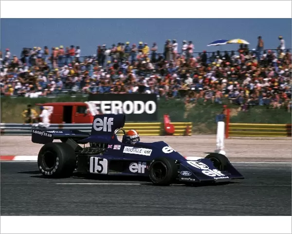 Formula One World Championship: Jean-Pierre Jabouille Tyrrell 007 finished twelfth on his GP debut, having tried unsuccessfully to qualify twice