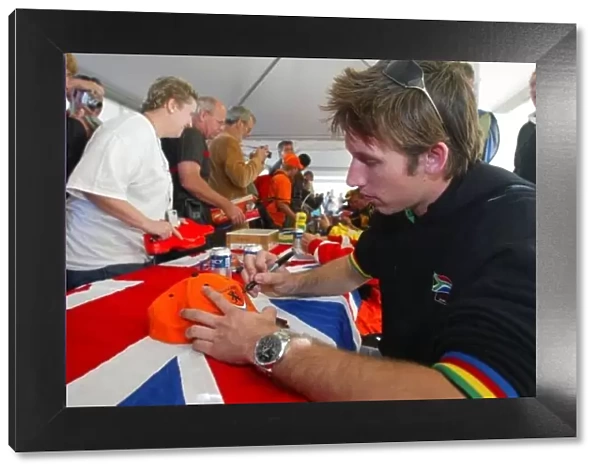 A1GP. Stephen Simpson (RSA) A1 Team South Africa at the autograph session.