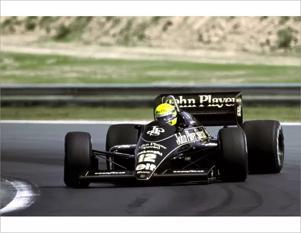 Formula One World Championship: Pole sitter Ayrton Senna Lotus 98T finished the race in second position
