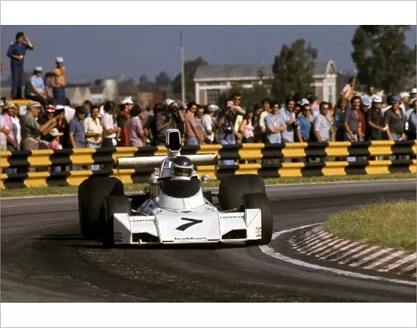 Formula One World Championship: Seventh placed Carlos Reutemann Brabham BT44 was the moral victor as a loose plug lead from the distributor cost