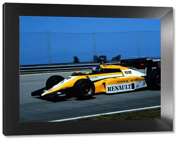 1984 BRAZILIAN GP. Patrick Tambay, Renault, finishes 5th in Jacarepagua. Photo: LAT