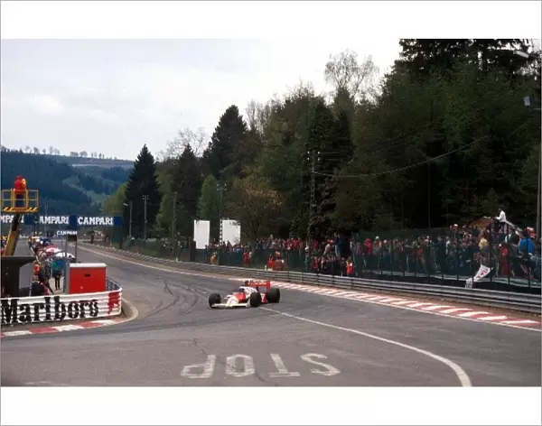 Formula One World Championship: Race winner Alain Prost Mclaren MP4-3 equalled Jackie Stewart├òs record number of twenty-seven wins