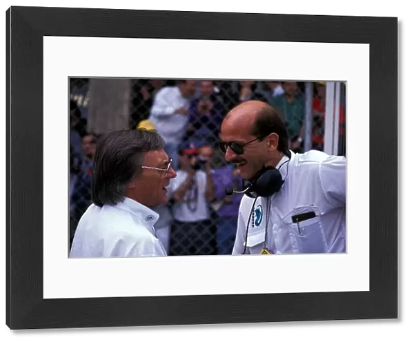 Formula One World Championship: Bernie Ecclestone F1 Supremo talks with a man