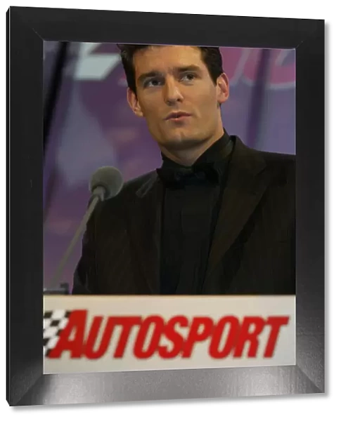 2002 Autosport Awards. Mark Webber. Grosvenor Hotel, London, England