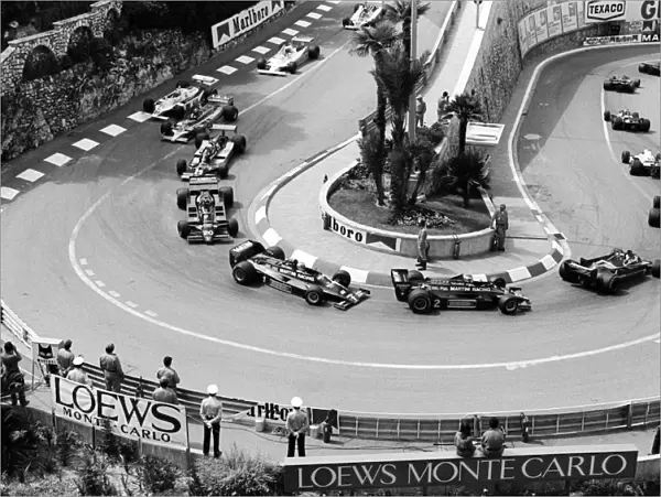 Formula One World Championship: The field head through Loews hairpin in the early laps of the race