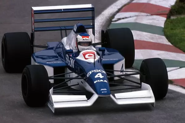 Formula One World Championship: Jean Alesi Tyrrell 019 finished in seventh place after qualifying an impressive sixth