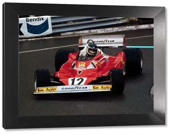 1977 M0NACO GP. Carlos Reutemann finishes 3rd behind winner Jody Schecker