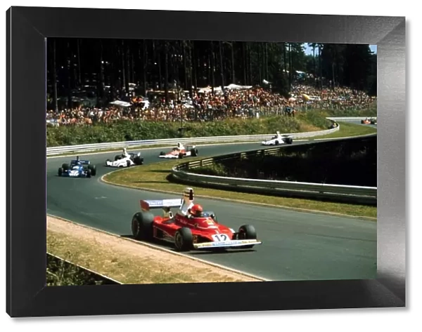 German GP 1975 Niki Lauda, Ferrari leads the field