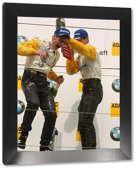 Podium, champaign for race winner Michael Devaney (IRE), Team Rosberg
