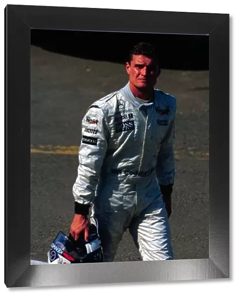 1997 HUNAGARIAN GP. David Coulthard retires at the Hungaroring. Photo: LAT  /  Tee