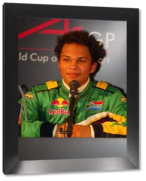 A1GP. Adrian Zaugg (RSA) A1 Team South Africa in the post qualifying press conference.