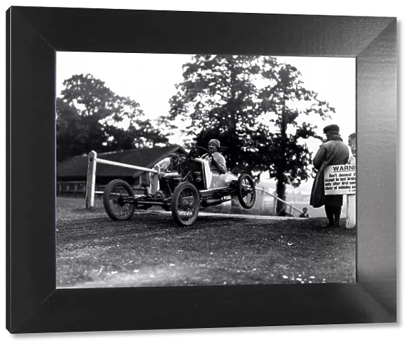 1925 Record Attempt. Brooklands, England. Archie Frazer-Nash on the test hill