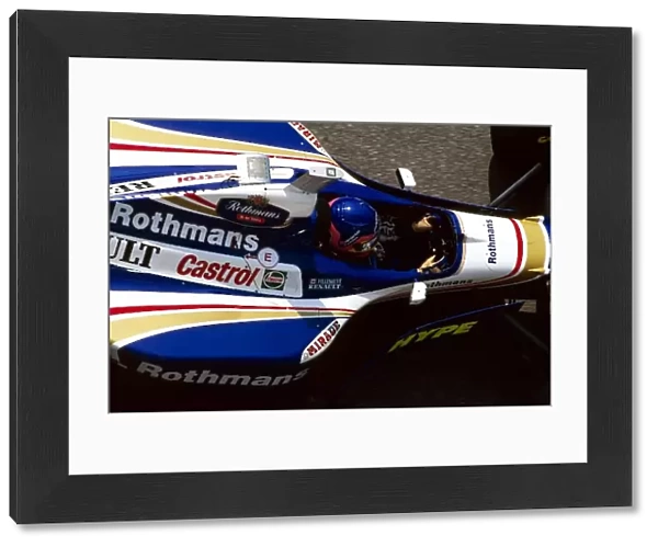 Formula One World Championship: Pole sitter and race winner Jacques Villeneuve Williams FW19