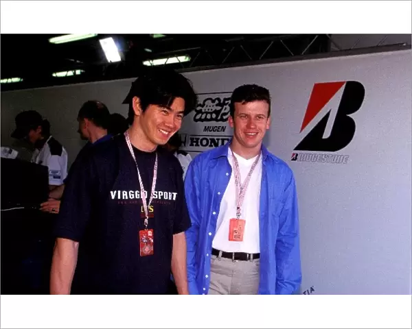 Formula One World Championship: Olivier Panis, Prost, right, scored Bridgestone Tyres first points after the Japanese companys return to Formula One