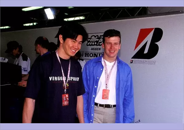 Formula One World Championship: Olivier Panis, Prost, right, scored Bridgestone Tyres first points after the Japanese companys return to Formula One