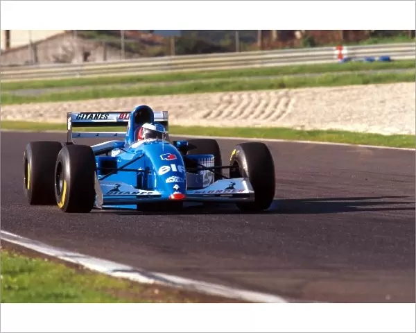 Formula One World Championship: Michael Schumacher tests the Ligier JS39B Renault to evaluate the Renault V10 engine that will power his Benetton