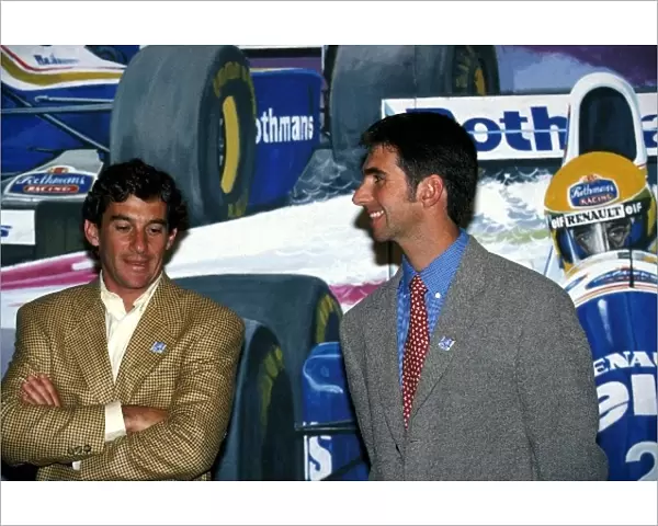 Formula One World Championship: New Williams team mates Ayrton Senna and Damon Hill were on hand to test the FW16 for the first time