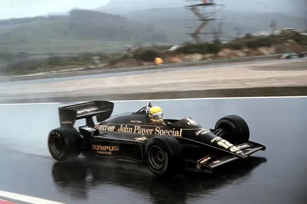Formula One World Championship: Ayrton Senna Lotus 97T dominated the race in appalling conditions to claim his first Grand Prix victory