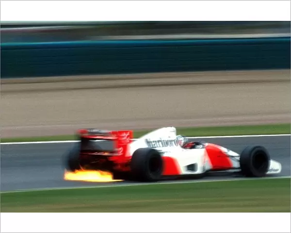 Formula One World Championship: Gerhard Berger McLaren MP4  /  7A suffered an early retirement with an engine failure