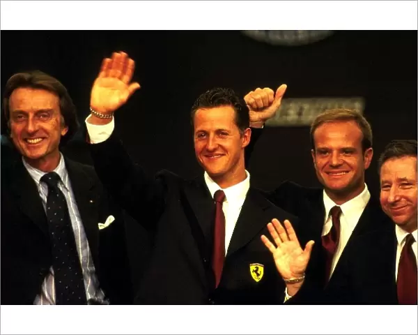 Formula One World Championship: Michael SchumacherFerrari F1-2000, Rubens BarrichelloFerrari F1-2000, Jean Todt and Luca Di Montezemolo