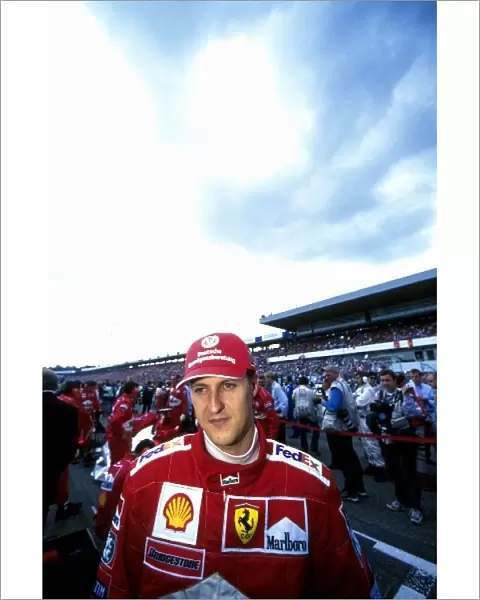 Formula One World Championship: Michael Schumacher Ferrari F1 2000 on the grid