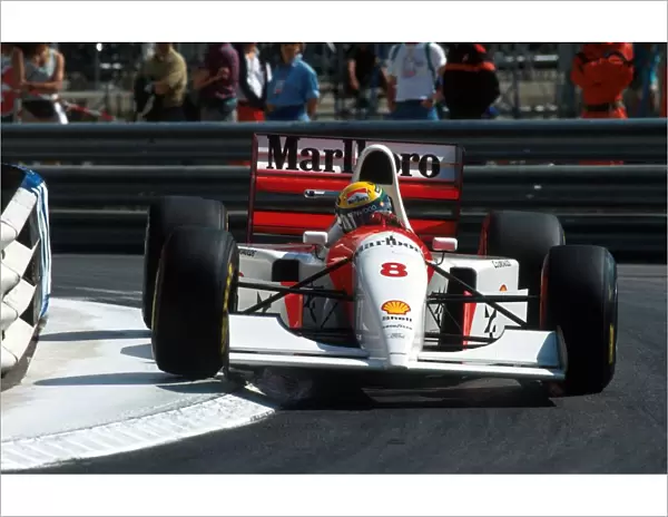 Formula One World Championship: Ayrton Senna McLaren MP4  /  8 took a record sixth Monaco victory and a fifth success there in a row