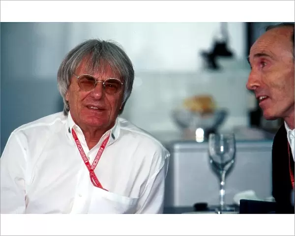 Formula One World Championship: Bernie Ecclestone F1 Supremo with Frank Williams Williams Team Boss