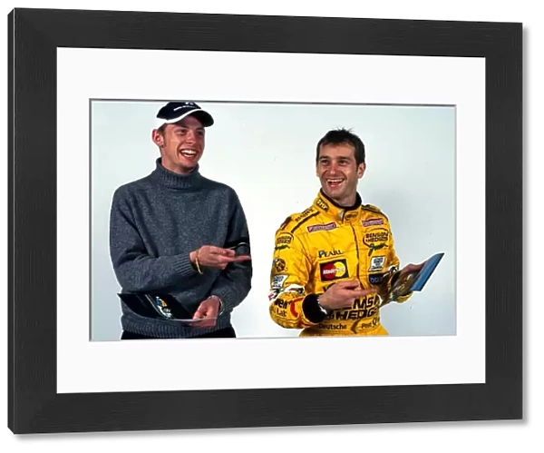 Formula One World Championship: Jenson Button and Jarno Trulli photo shoot
